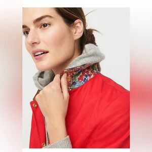 J. Crew Liberty Print  Waxed Barn Jacket